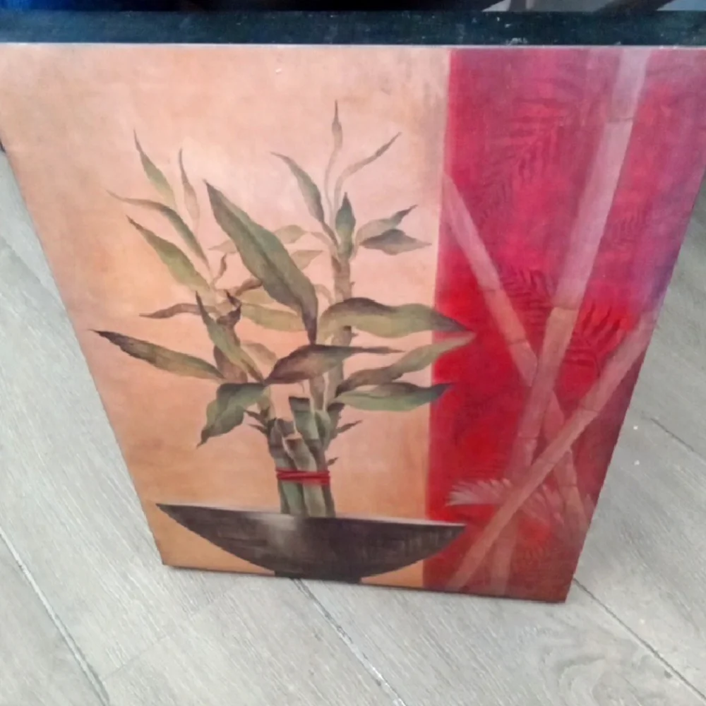 #1030 Decorative Bamboo Art with Red Accent - Picture 1 of 1